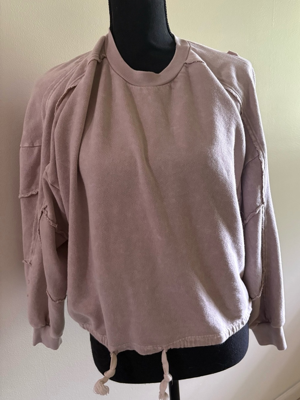 J. Her Relaxed Crewneck Sweatshirt in Washed Mauve